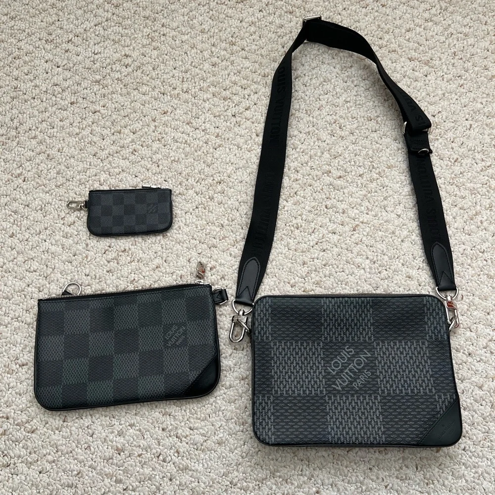 Louis Vuitton Trio Messenger bag in Damier Graphite canvas. - Picture 4 of 9